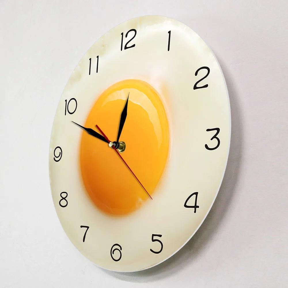 Royelux Fried Egg Wall Clock - Novelty Kitchen Decor & Unique Gift Idea-Royale Basic