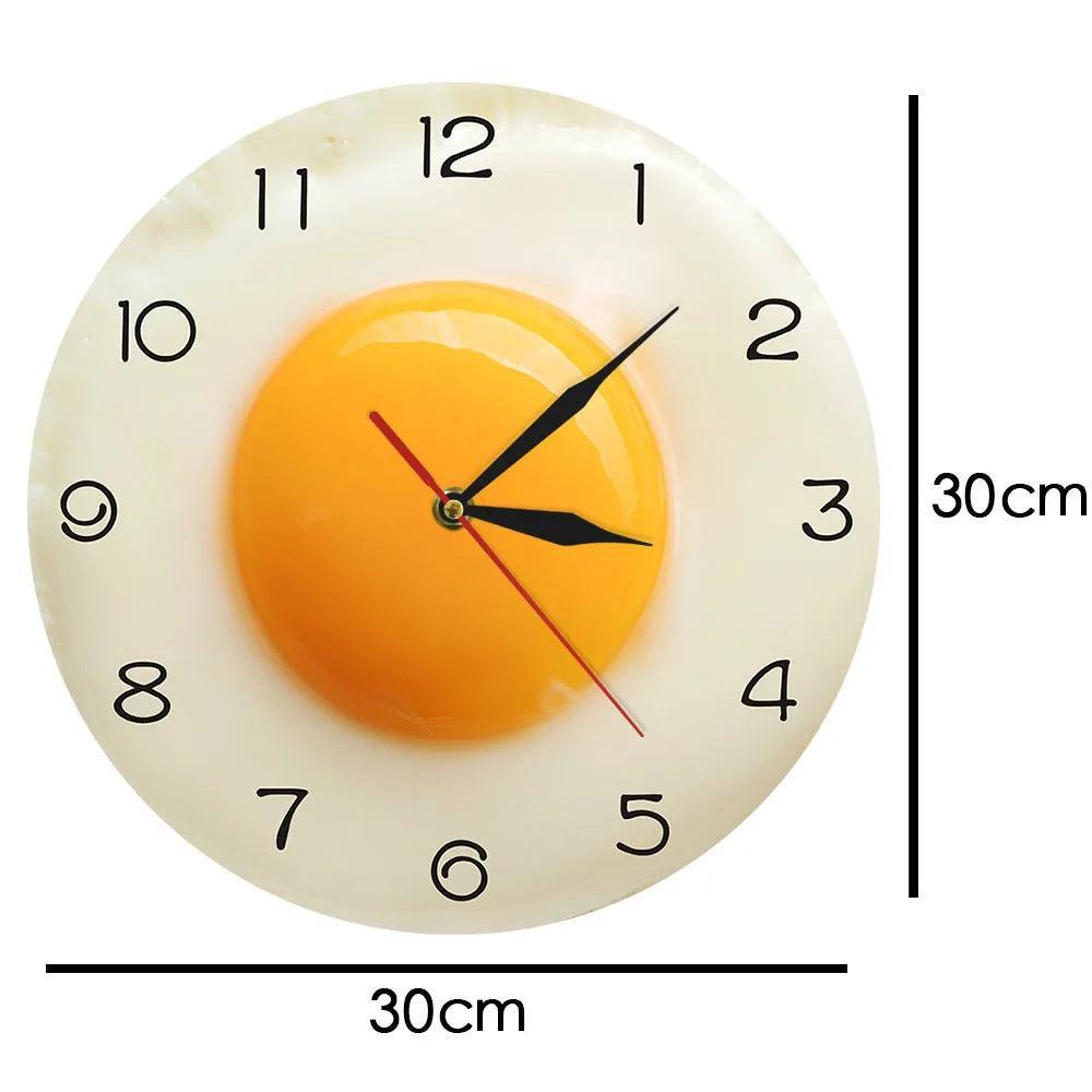 Royelux Fried Egg Wall Clock - Novelty Kitchen Decor & Unique Gift Idea-Royale Basic