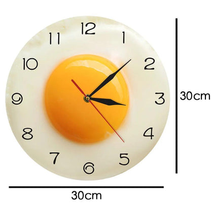 Royelux Fried Egg Wall Clock - Novelty Kitchen Decor & Unique Gift Idea-Royale Basic