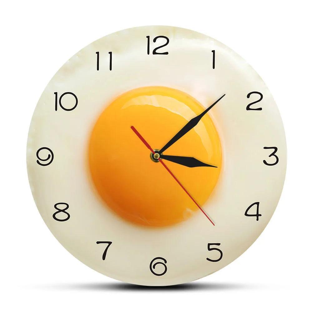 Royelux Fried Egg Wall Clock - Novelty Kitchen Decor & Unique Gift Idea-Royale Basic