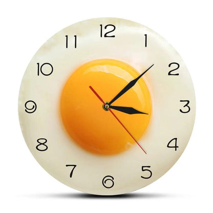Royelux Fried Egg Wall Clock - Novelty Kitchen Decor & Unique Gift Idea-Royale Basic