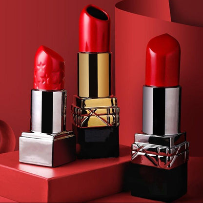 RoyaleGlow Lipstick Decor Vase - Chic Red Lip Cosmetic Home Accent, 26cm-Royale Basic