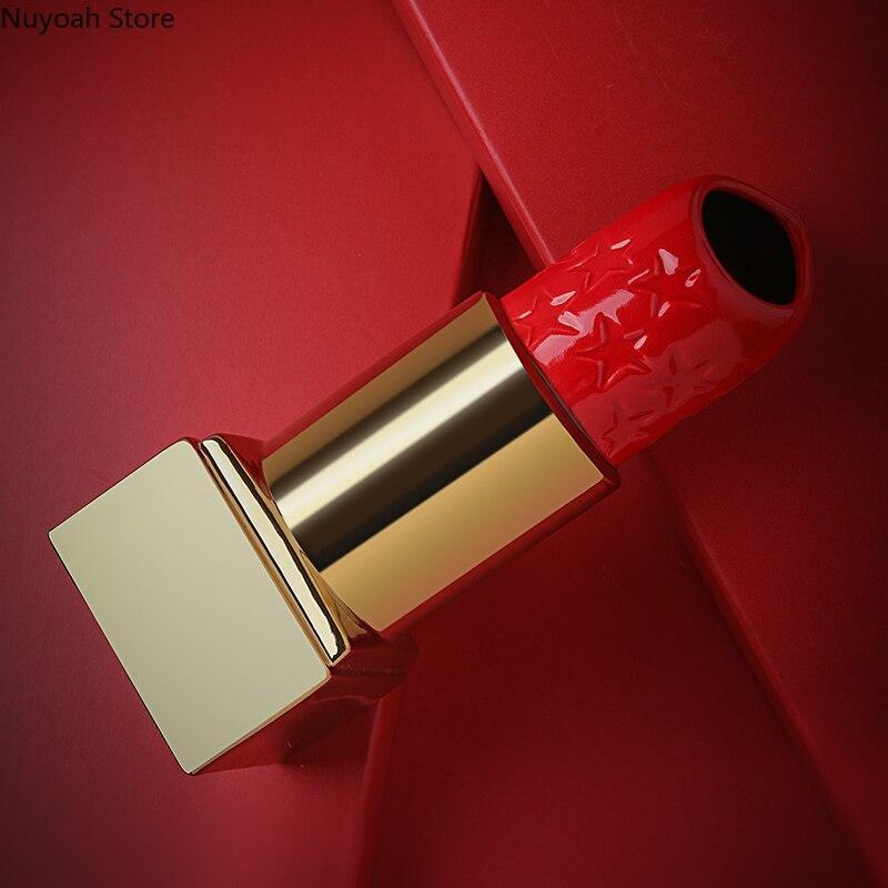 RoyaleGlow Lipstick Decor Vase - Chic Red Lip Cosmetic Home Accent, 26cm-Royale Basic