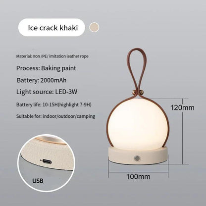 RoyaleGlow Portable LED Table Lamp - Cordless 3W, USB Rechargeable, 15H Battery for Indoor/Outdoor Use-Royale Basic