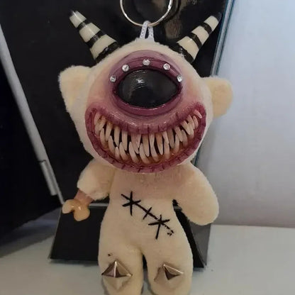 Creepycute Gothic Halloween Keychain Handcrafted Punk Rock Keychain With Weird Horror Doll Design Keychain Backpack Accessories 2