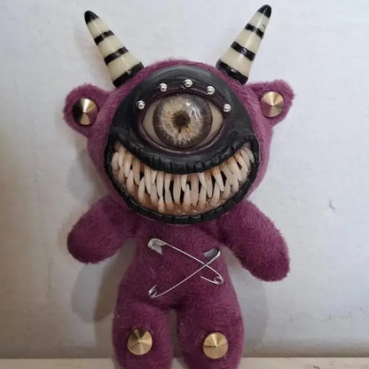 Creepycute Gothic Halloween Keychain Handcrafted Punk Rock Keychain With Weird Horror Doll Design Keychain Backpack Accessories 3