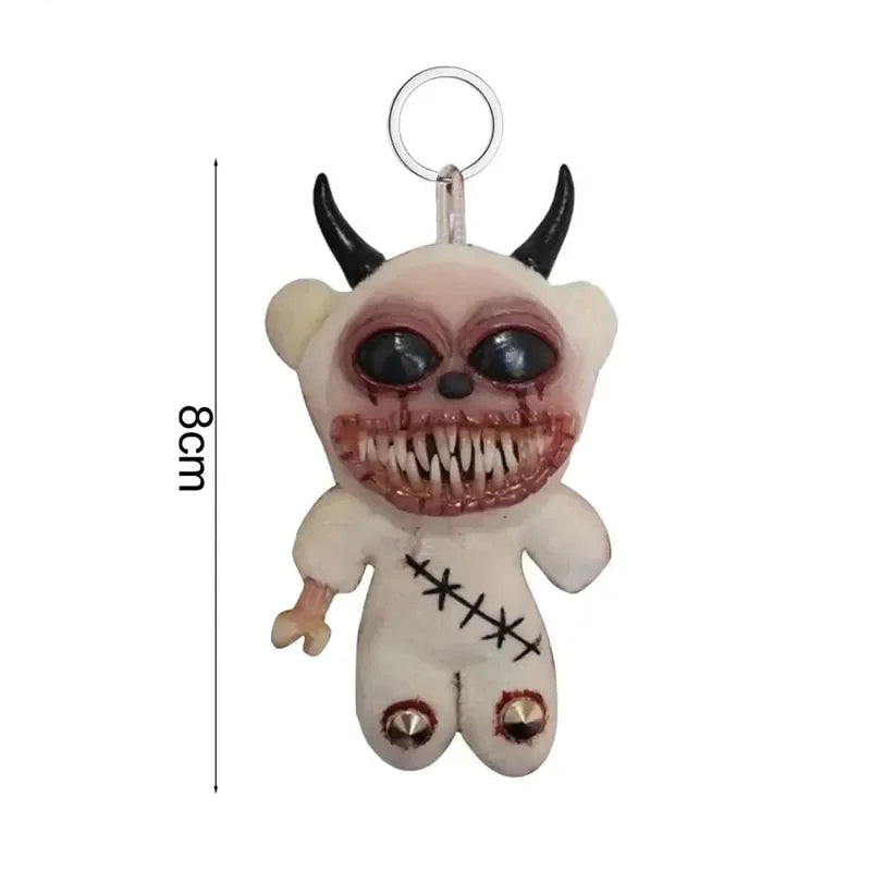 Creepycute Gothic Halloween Keychain Handcrafted Punk Rock Keychain With Weird Horror Doll Design Keychain Backpack Accessories 5