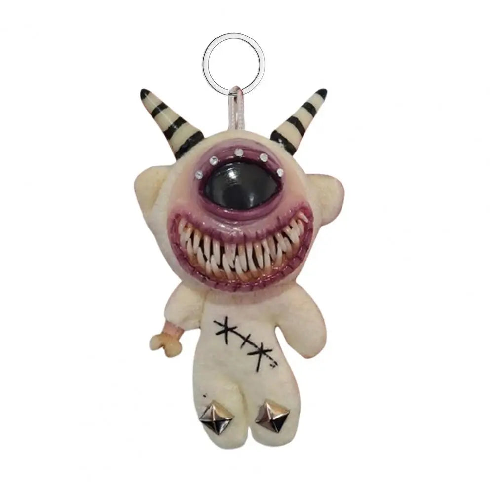 Creepycute Gothic Halloween Keychain Handcrafted Punk Rock Keychain With Weird Horror Doll Design Keychain Backpack Accessories 8