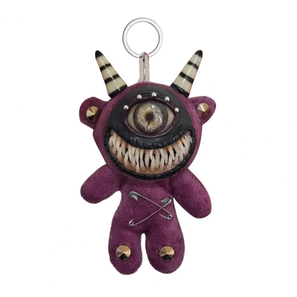 Creepycute Gothic Halloween Keychain Handcrafted Punk Rock Keychain With Weird Horror Doll Design Keychain Backpack Accessories 9