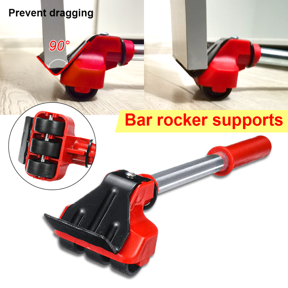 Royaleva Furniture Movers Set – Heavy-Duty Lifter & 360° Rollers for Easy Moving