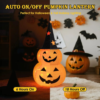 Cute Halloween Pumpkin Decorations Collapsible Jack-o-Lantern Pumpkin Lights for Indoor Outdoor Home, Party, Yard Decorations 1