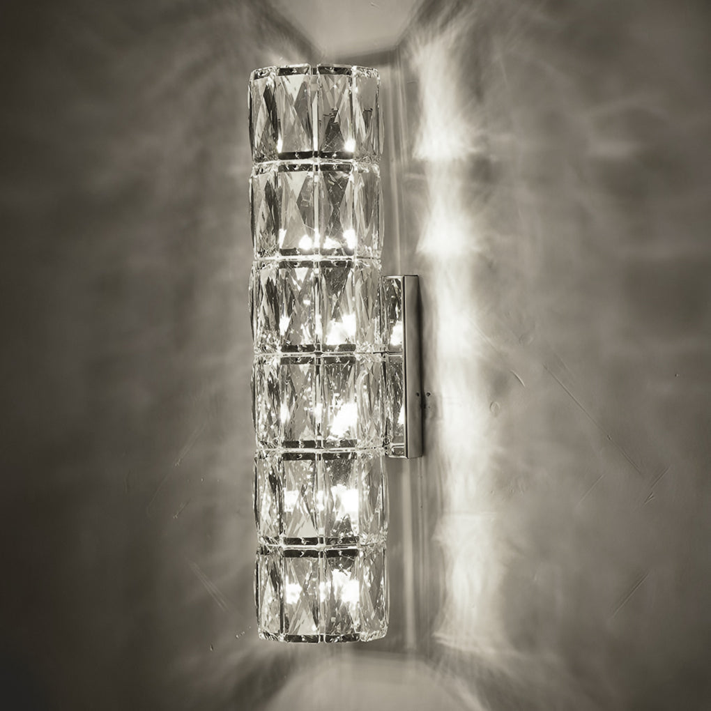 Cylindrical Crystal Three Step Dimming Light LED Modern Wall Sconces Lighting 3