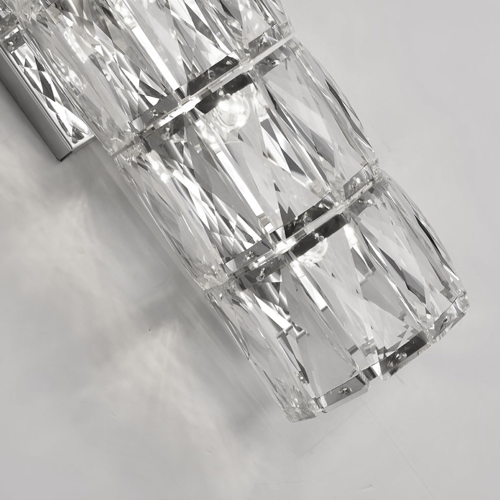 Cylindrical Crystal Three Step Dimming Light LED Modern Wall Sconces Lighting 7