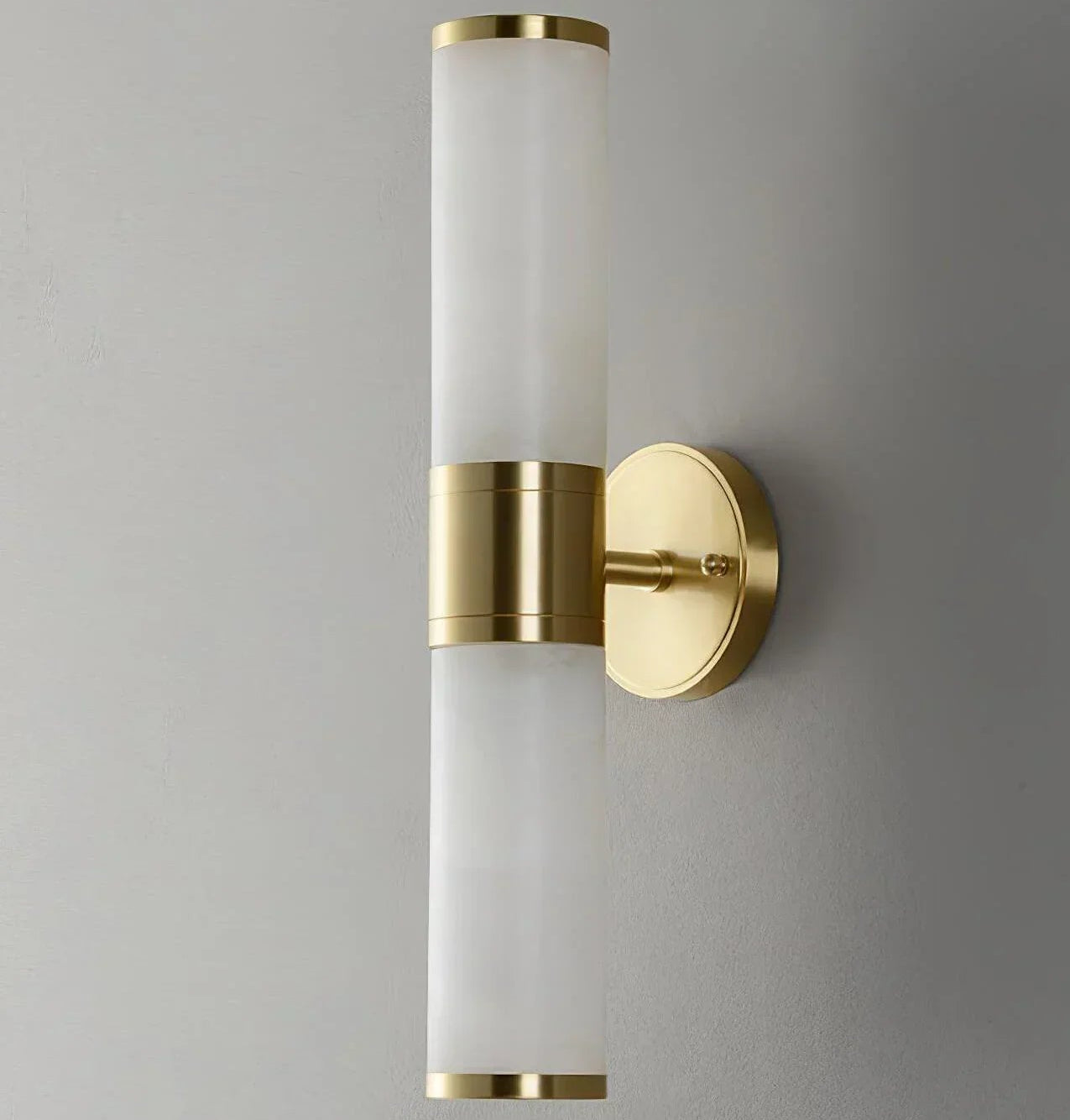 Cylindrical Lampatron Alabaster Wall Lamp 8