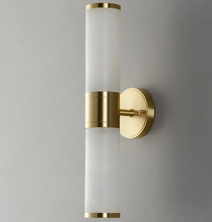 Cylindrical Lampatron Alabaster Wall Lamp 8