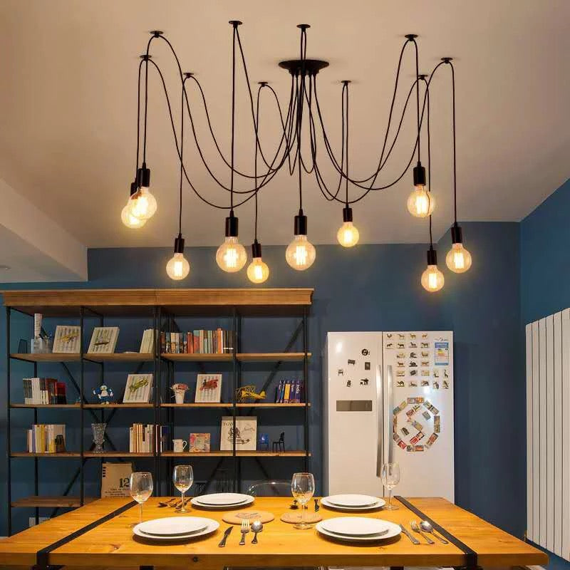 RoyaleGlow Industrial Vintage Pendant Chandelier for Home Decor