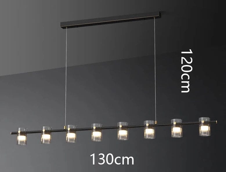LuxRoyale Aphrodite Glass Pendant Light - Modern Chandelier for Dining & Living Room