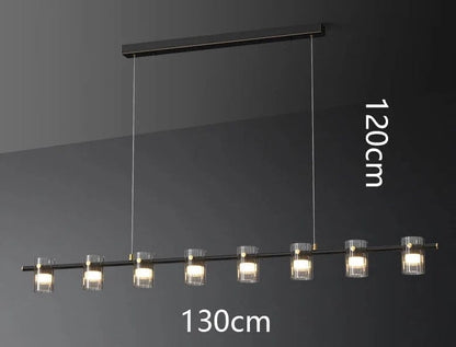 LuxRoyale Aphrodite Glass Pendant Light - Modern Chandelier for Dining & Living Room