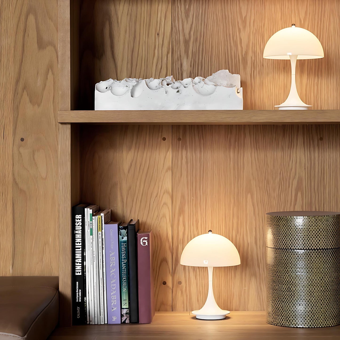 RoyaleGlow Bauhaus Mushroom Lamp – Rechargeable, Elegant & Touch-Controlled