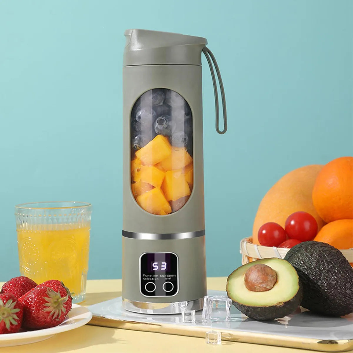 Rayvia Portable USB Blender & Juicer – Smoothie Maker with Digital Display, Travel Use