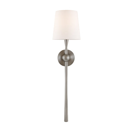 Royelux Modern Brass Wall Sconce with White Fabric Shade