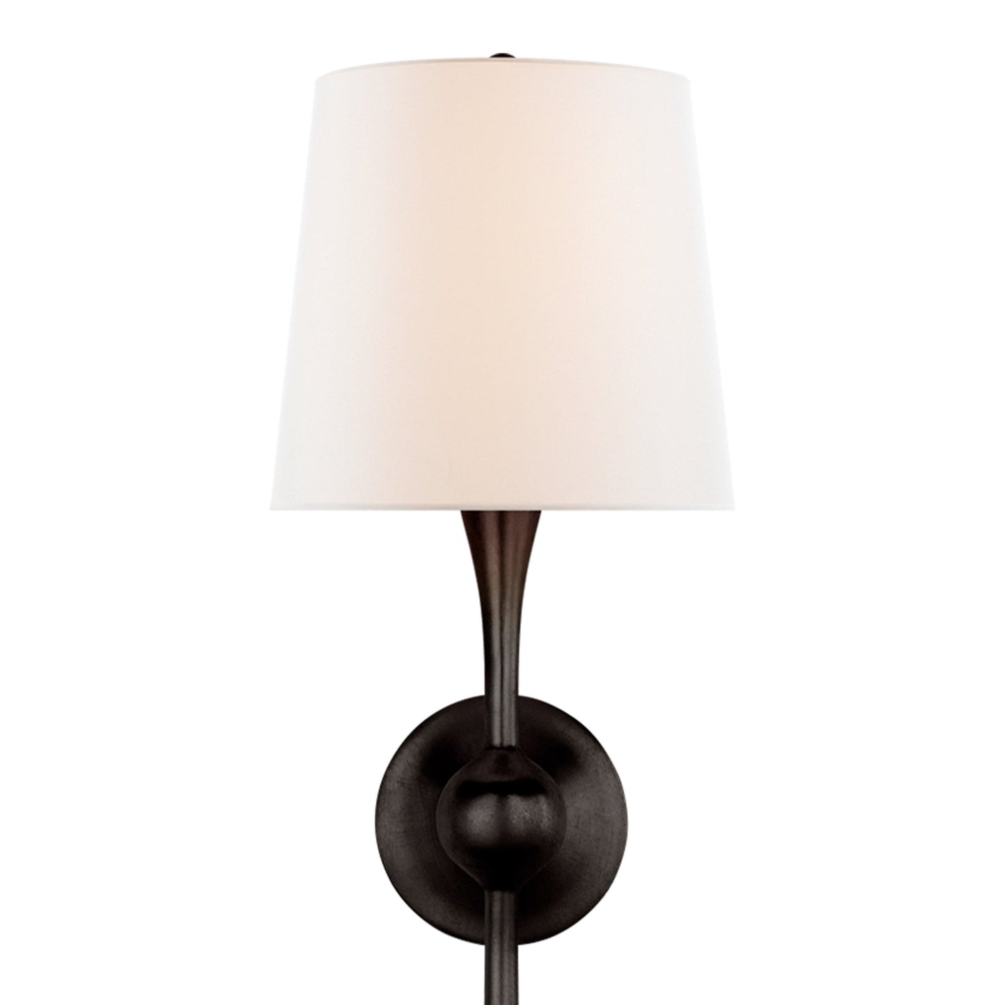 Royelux Modern Brass Wall Sconce with White Fabric Shade