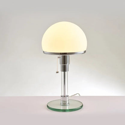 RoyaleGlow Modern Dome Table Lamp - Sleek Metal & Glass Design, 5W LED, Button On/Off-Royale Basic