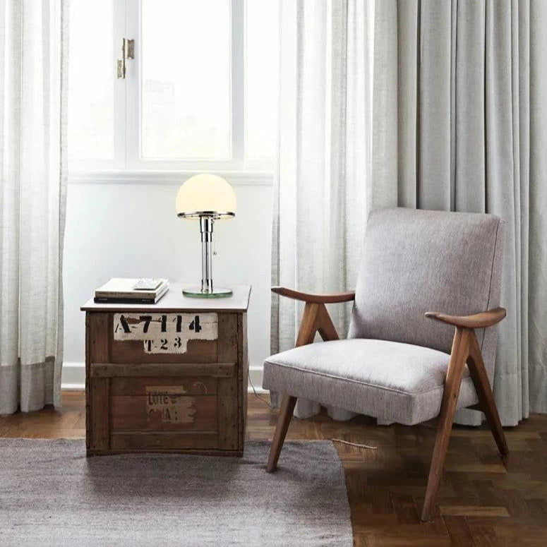 RoyaleGlow Modern Dome Table Lamp - Sleek Metal & Glass Design, 5W LED, Button On/Off-Royale Basic