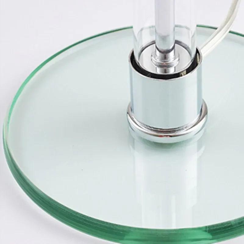 RoyaleGlow Modern Dome Table Lamp - Sleek Metal & Glass Design, 5W LED, Button On/Off-Royale Basic