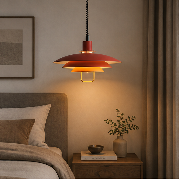 Danish Designer Pendant Lights Multi-storey Circular Lifting Saucer Movable Lifting Chandelier Nordic Living Room Hanging Lamp