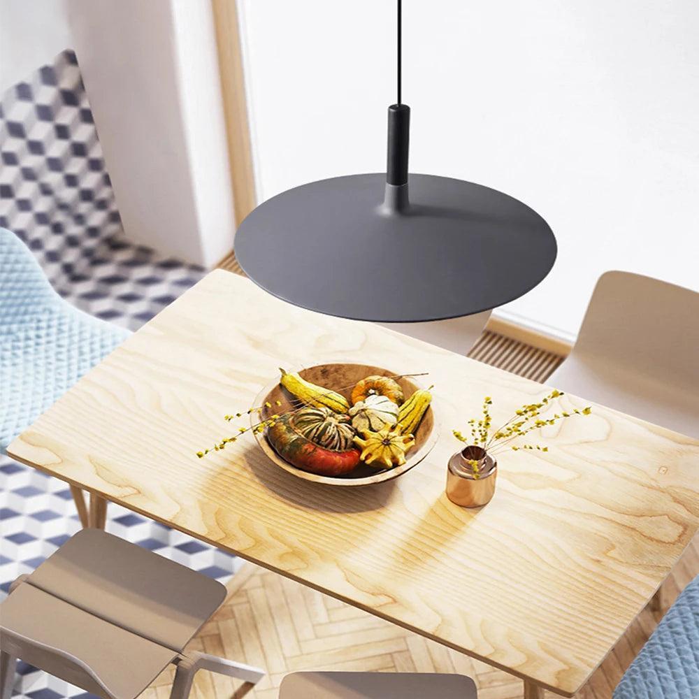 RoyaleGlow Scandinavian Minimalist LED Disc Pendant Light for Kitchen Island-Royale Basic