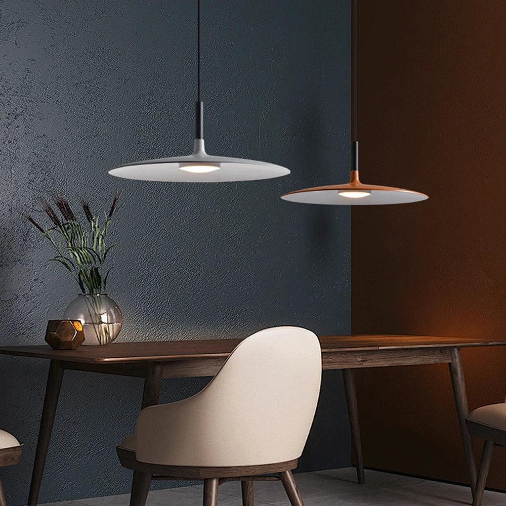 RoyaleGlow Scandinavian Minimalist LED Disc Pendant Light for Kitchen Island-Royale Basic