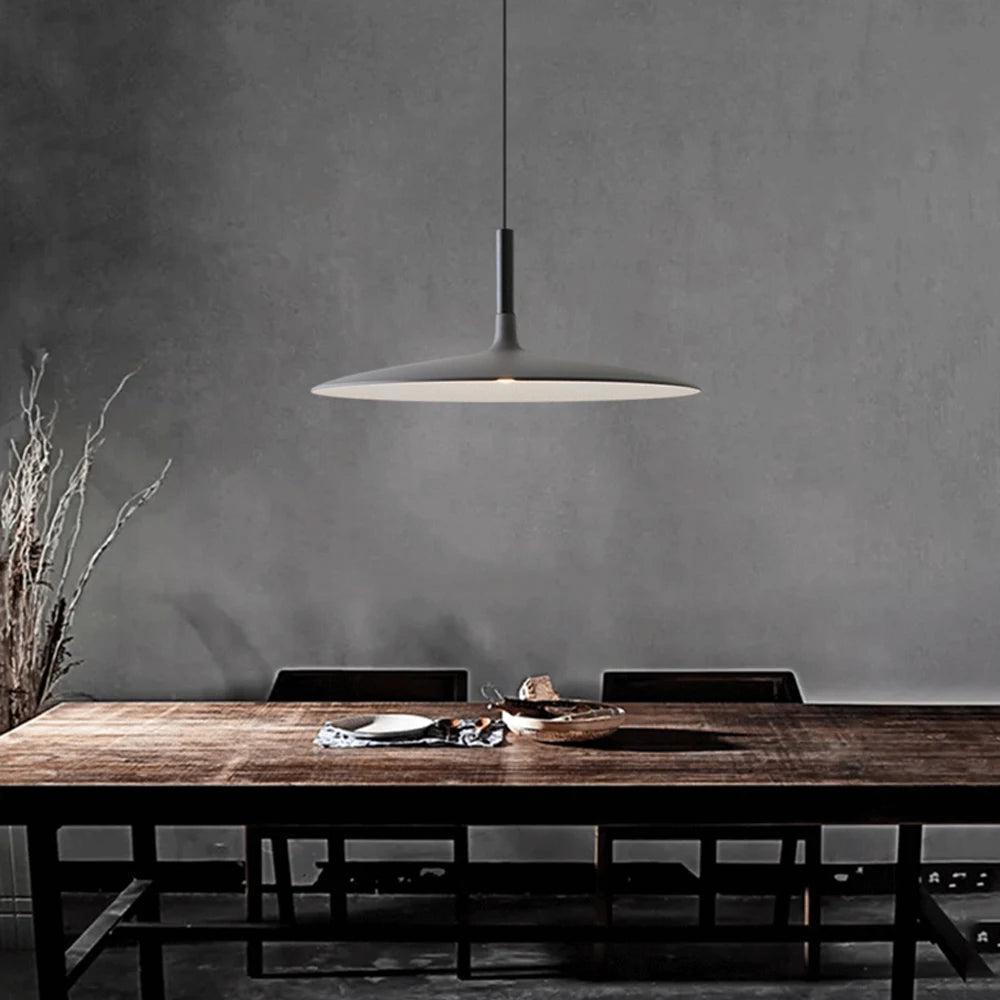 RoyaleGlow Scandinavian Minimalist LED Disc Pendant Light for Kitchen Island-Royale Basic