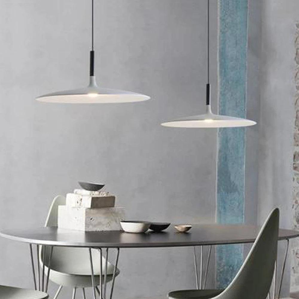 RoyaleGlow Scandinavian Minimalist LED Disc Pendant Light for Kitchen Island-Royale Basic