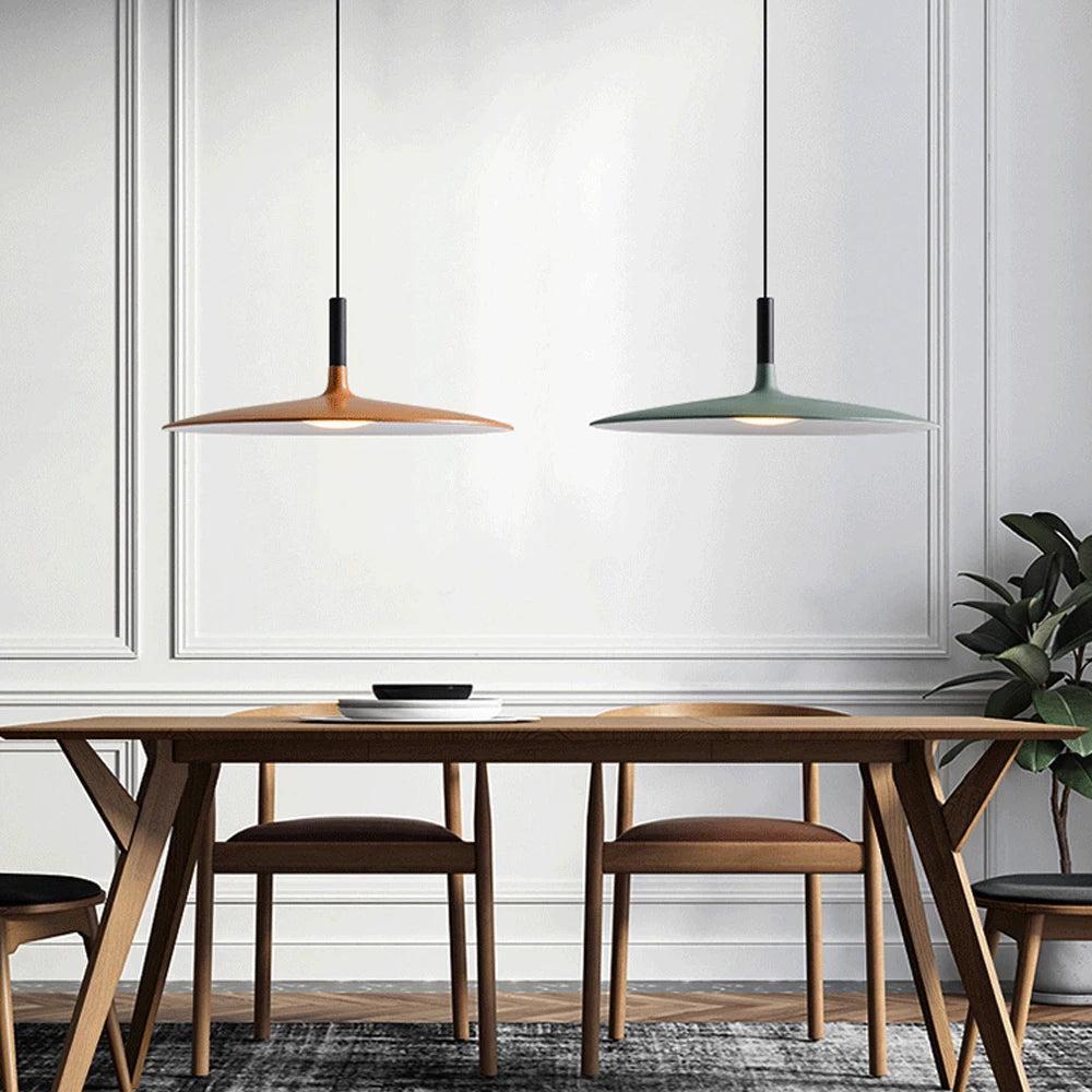 RoyaleGlow Scandinavian Minimalist LED Disc Pendant Light for Kitchen Island-Royale Basic