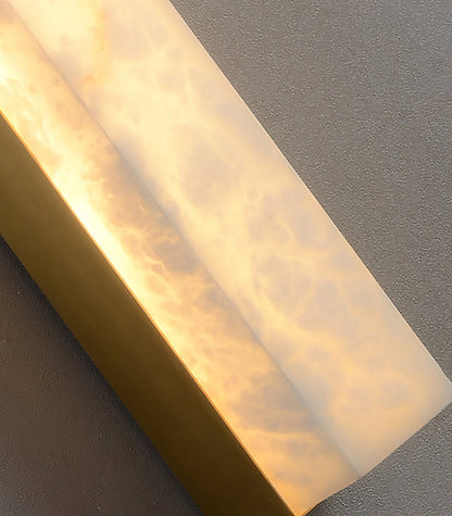 RoyaleGlow Modern Alabaster Wall Sconce - Elegant Geometric Lighting