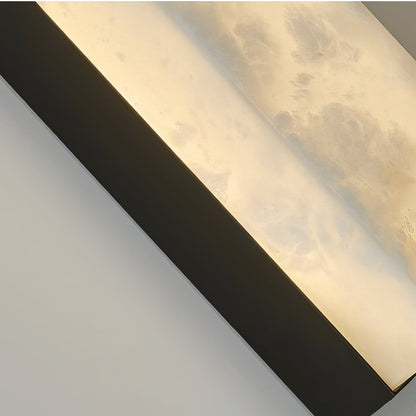 RoyaleGlow Modern Alabaster Wall Sconce - Elegant Geometric Lighting
