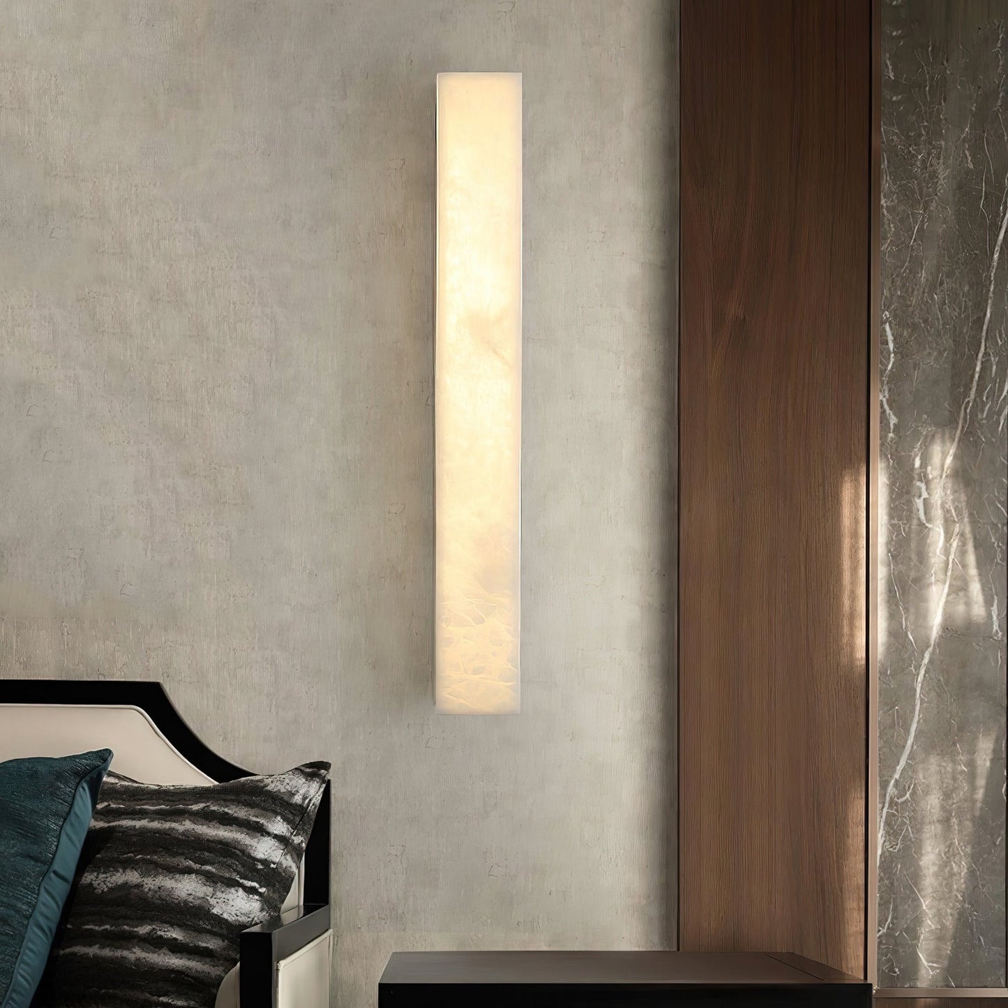 RoyaleGlow Modern Alabaster Wall Sconce - Elegant Geometric Lighting