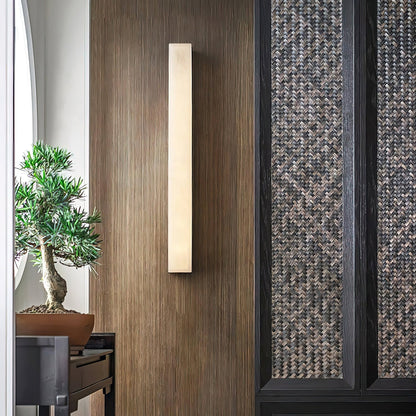 RoyaleGlow Modern Alabaster Wall Sconce - Elegant Geometric Lighting