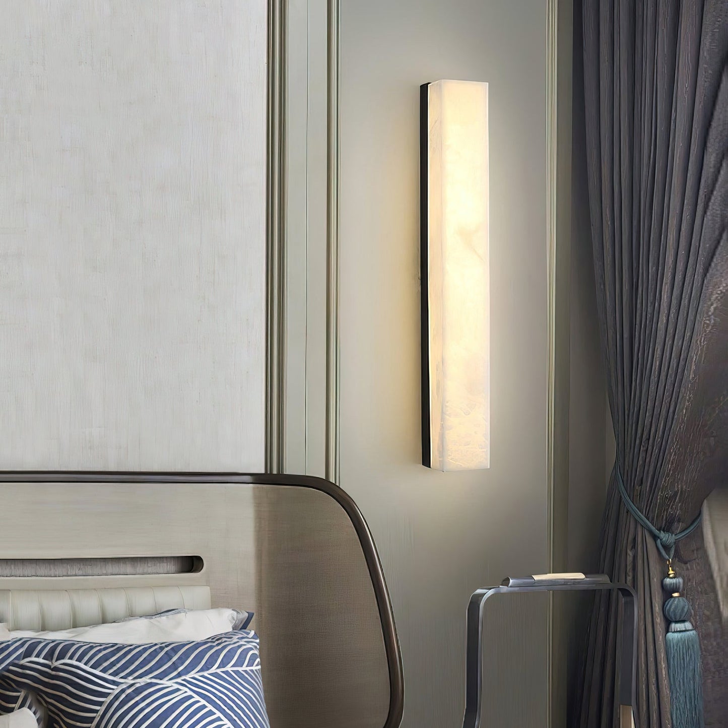 RoyaleGlow Modern Alabaster Wall Sconce - Elegant Geometric Lighting
