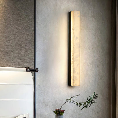 RoyaleGlow Modern Alabaster Wall Sconce - Elegant Geometric Lighting