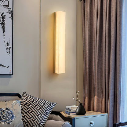 RoyaleGlow Modern Alabaster Wall Sconce - Elegant Geometric Lighting