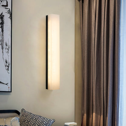 RoyaleGlow Modern Alabaster Wall Sconce - Elegant Geometric Lighting