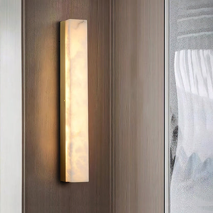 RoyaleGlow Modern Alabaster Wall Sconce - Elegant Geometric Lighting