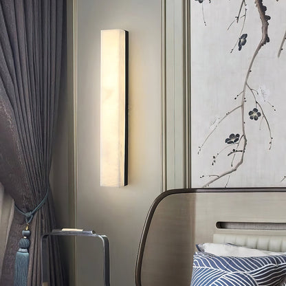 RoyaleGlow Modern Alabaster Wall Sconce - Elegant Geometric Lighting