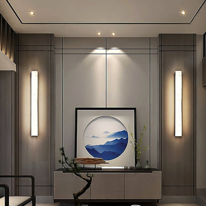 RoyaleGlow Modern Alabaster Wall Sconce - Elegant Geometric Lighting