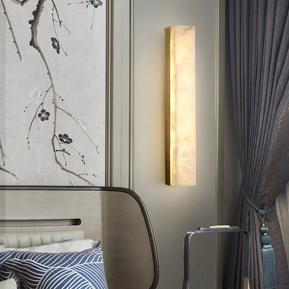 RoyaleGlow Modern Alabaster Wall Sconce - Elegant Geometric Lighting