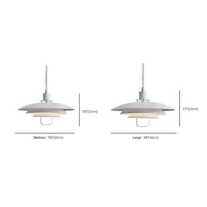 RoyaleGlow Danish Layered Pendant Light - Adjustable Height, Scandinavian Modern Ceiling Fixture-Royale Basic