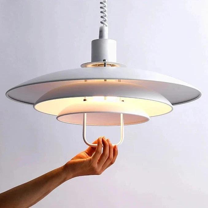 RoyaleGlow Danish Layered Pendant Light - Adjustable Height, Scandinavian Modern Ceiling Fixture-Royale Basic