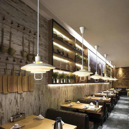 RoyaleGlow Danish Layered Pendant Light - Adjustable Height, Scandinavian Modern Ceiling Fixture-Royale Basic